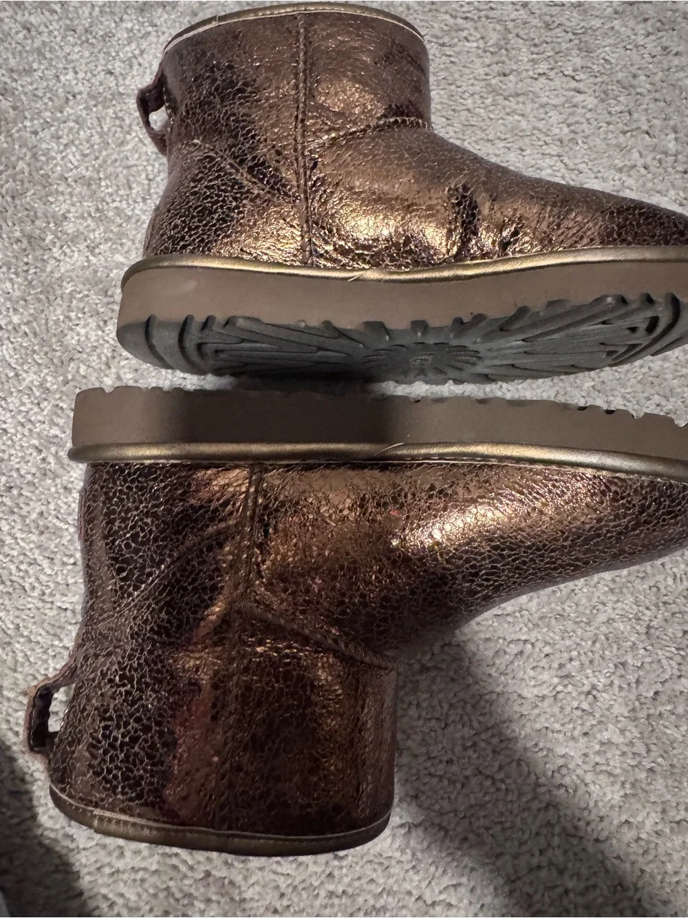 UGG Kids Metallic Bronze Short Boots